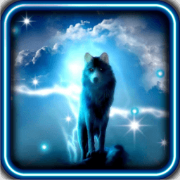 Wolves Night live wallpaper أيقونة
