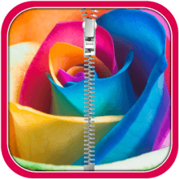 Rainbow Flower Zipper Unlock أيقونة