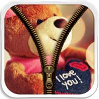 Teddy Bear Zipper Lock Screen