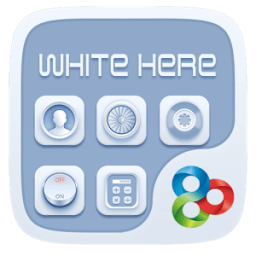 ikon White Here GO Launcher Theme