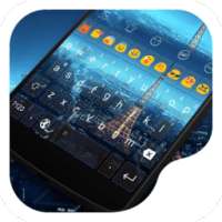 Paris Blue Sky -Emoji Keyboard on 9Apps