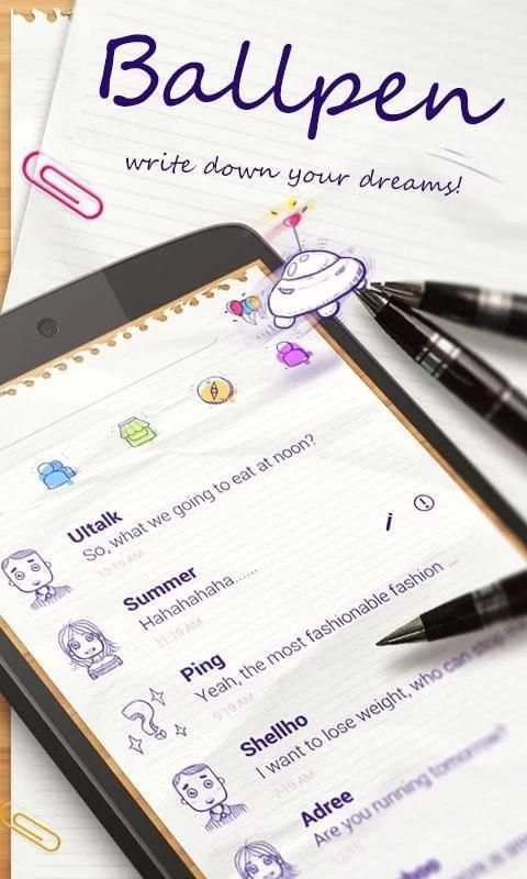 Tema SMS Buku Diary screenshot 5