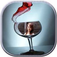 Wine Glass Photo Frame