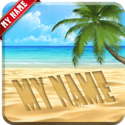ikon My Name Wallpaper On Sand