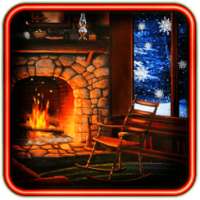 ikon Winter Fireplace liv wallpaper
