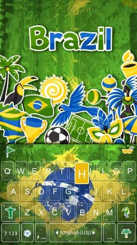 Brazil 2016 Emoji iKeyboard скриншот 6