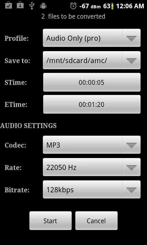 Video Converter Android स्क्रीनशॉट 4