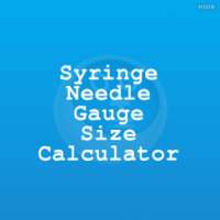 Syringe Needle Gauge Size Calc