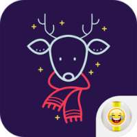 Xmas Photo, Santa Neon Emoji on 9Apps