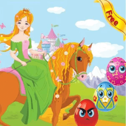 لعبة الأميرة وتحطيم البيض أيقونة