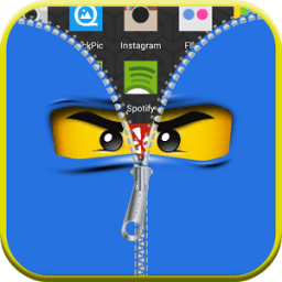 Blue Ninja Zipper Lock Screen иконка