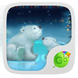 Snowy Teddy GO Keyboard Theme आइकन
