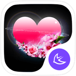 Pink Heart theme for APUS иконка
