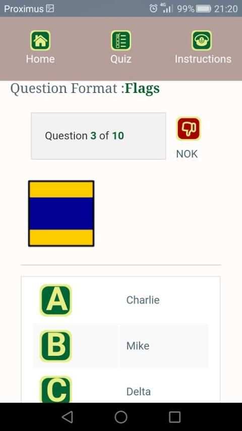 ICS flag trainer screenshot 6