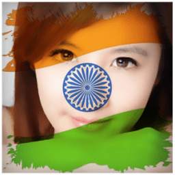 Indian Flag on Photo