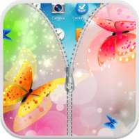 Butterfly Zipper Lock Screen on 9Apps