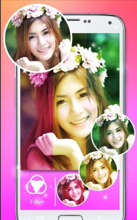 Selfie Line Camera Plus скриншот 1