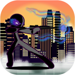 ikon Berjuang stickman Pada Jalan