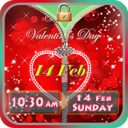 Valentine's Day Zipper Lock icon