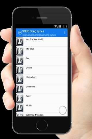 SNSD Top 50 Song Lyrics 2 تصوير الشاشة