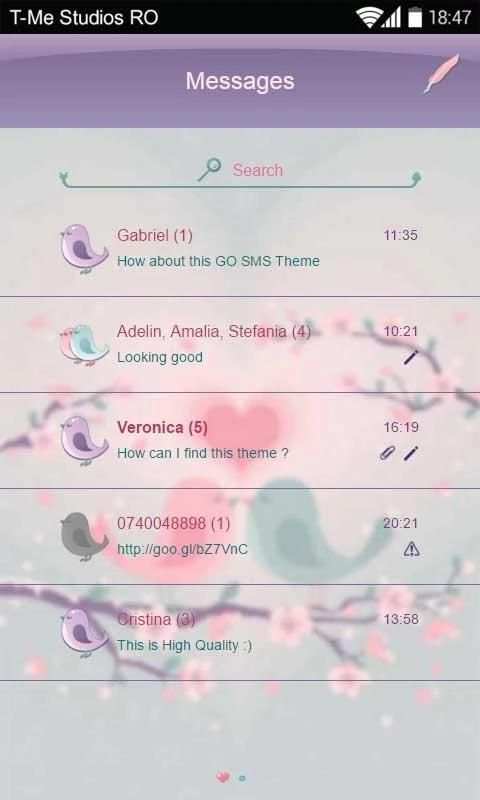 Sweet Valentines GO SMS screenshot 2