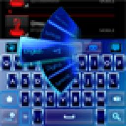 GO Keyboard Blue Neon Theme 1.2.4