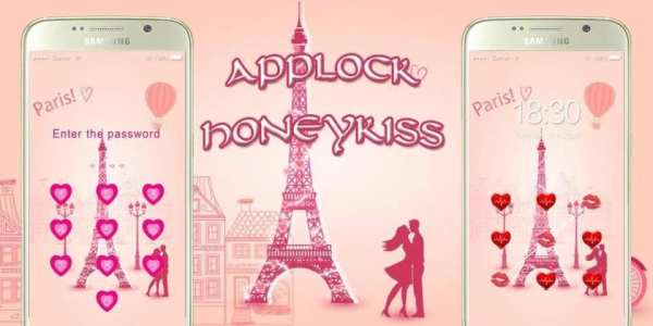 AppLock Theme Honey Kiss 5 تصوير الشاشة