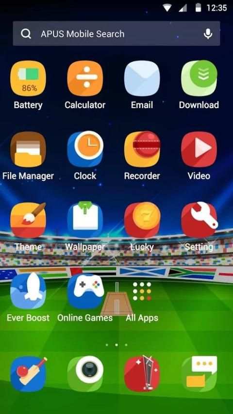 Cricket theme for APUS स्क्रीनशॉट 2