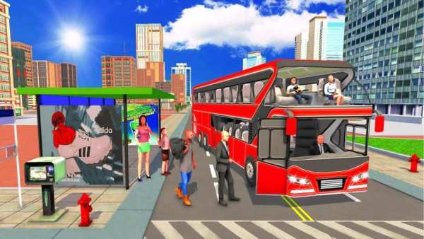 Urban City Bus Driver 3D Game स्क्रीनशॉट 1