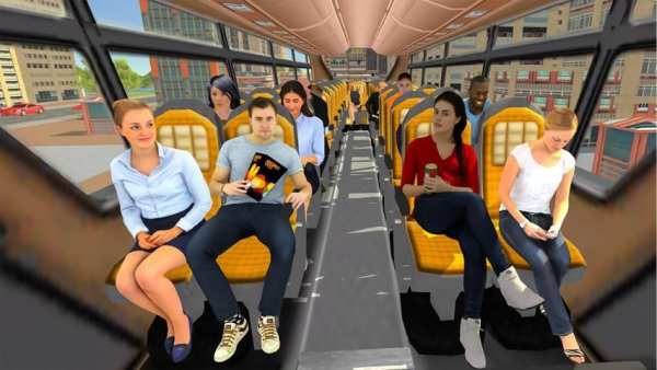 Urban City Bus Driver 3D Game स्क्रीनशॉट 4