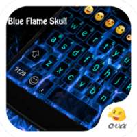 Blue Flame Skull Eva Keyboard on 9Apps