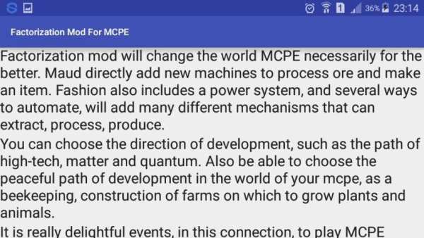 Factorization Mod For MCPE 1 تصوير الشاشة