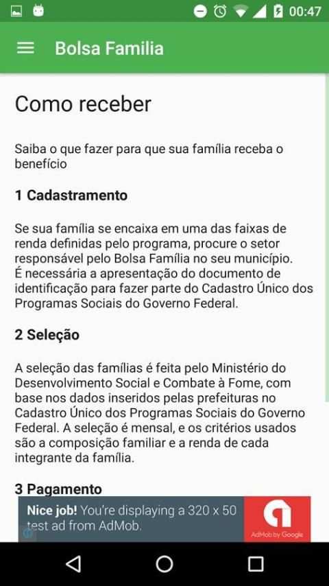 Bolsa Família Calendário screenshot 2