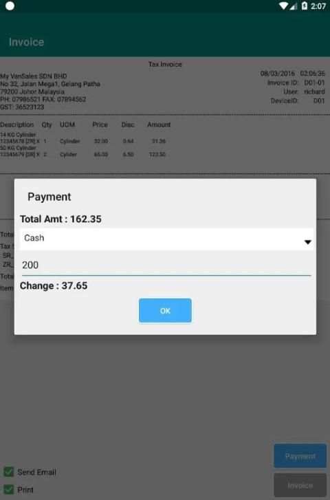Van Sales screenshot 2