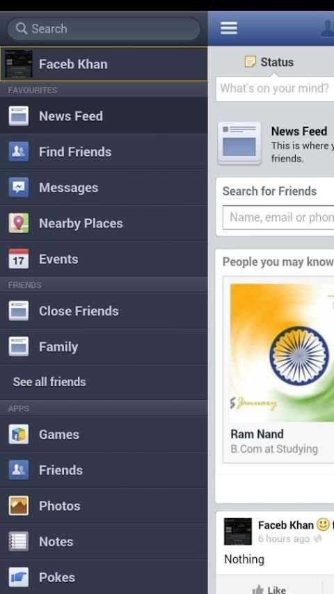 FaceLite Web App for Facebook скриншот 1