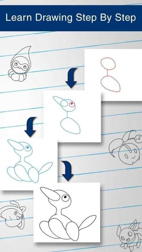 Draw Pokemon 1 تصوير الشاشة