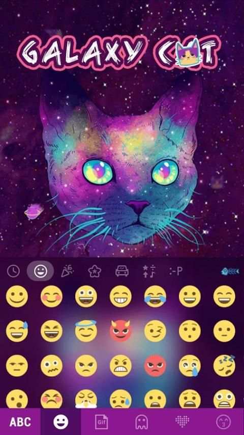 Galaxy Cat Emoji Kika Keyboard screenshot 6