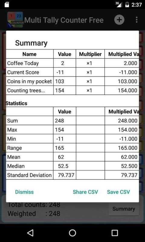 Multi Tally Counter Free screenshot 2