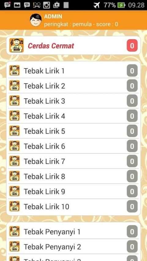 Kuis Tebak Lagu 5 تصوير الشاشة