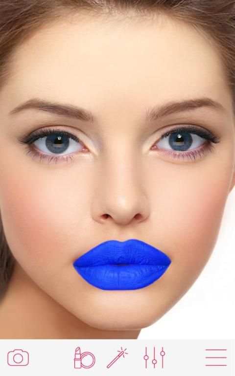 Lips Makeup Camera скриншот 1