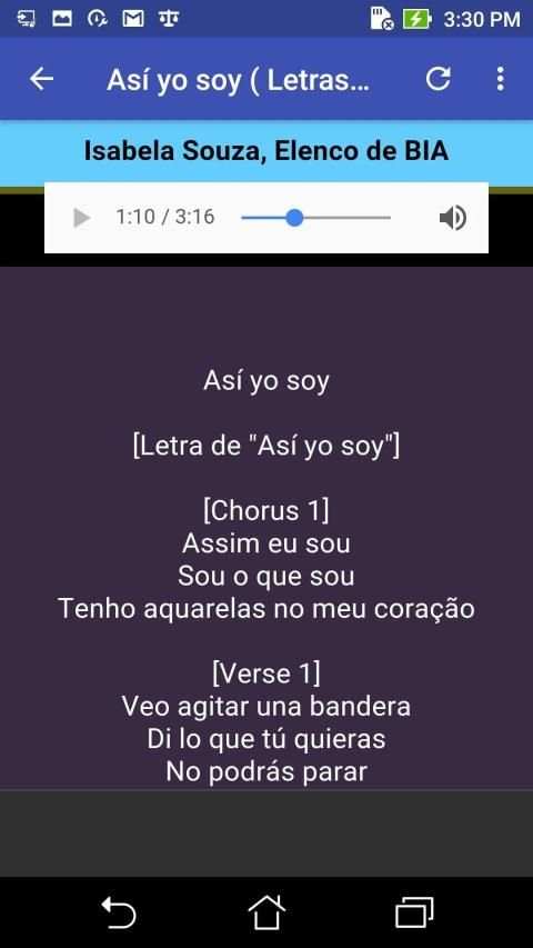 Elenco de BIA {} Así yo soy {Isabela Souza} screenshot 2