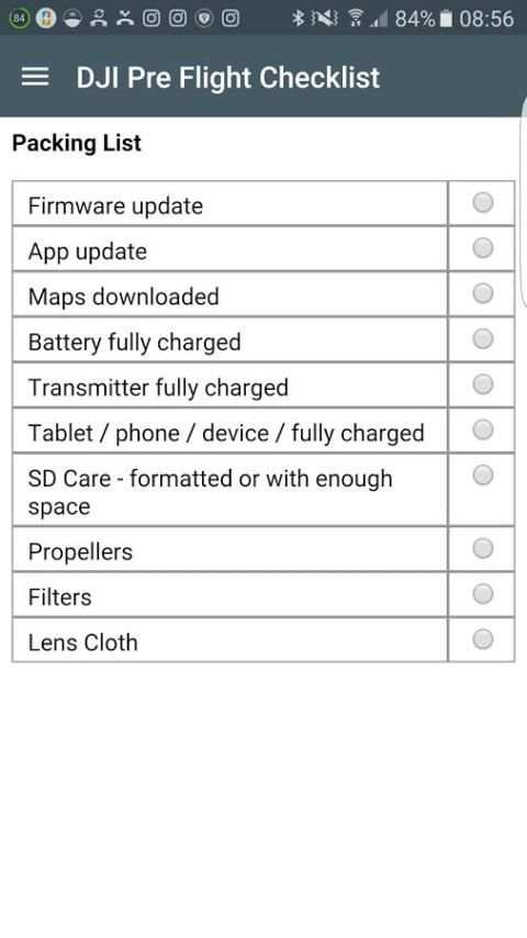 DJI Pre Flight Checklist screenshot 4