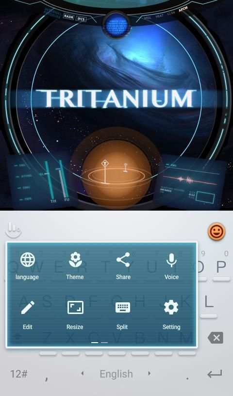 Cool Tritanium Keyboard Theme screenshot 2
