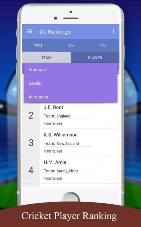 ICC Cricket Rankings screenshot 3