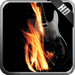 ikon Fire Guitar Wallpaper