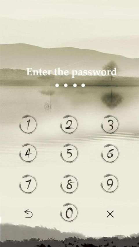Applock Theme Chinese Ink स्क्रीनशॉट 2