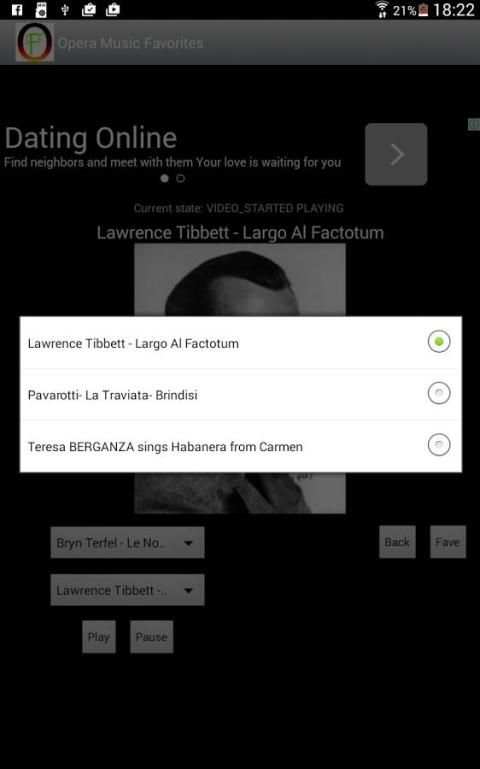 Opera Music Favorites screenshot 6