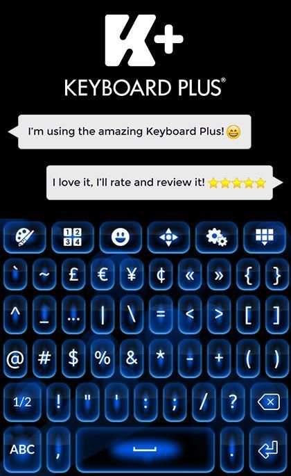 Color Blue Keyboard Theme 10 تصوير الشاشة