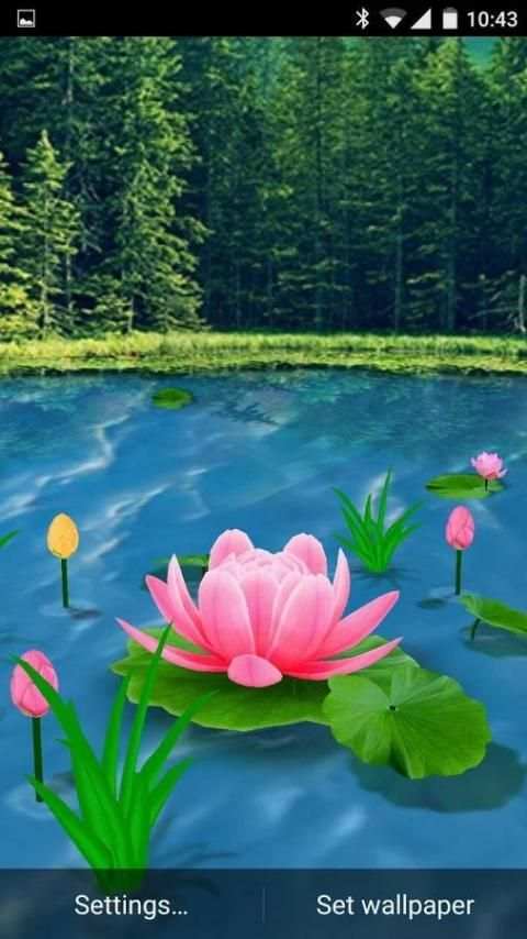Flower Live Wallpaper 3D 11 تصوير الشاشة