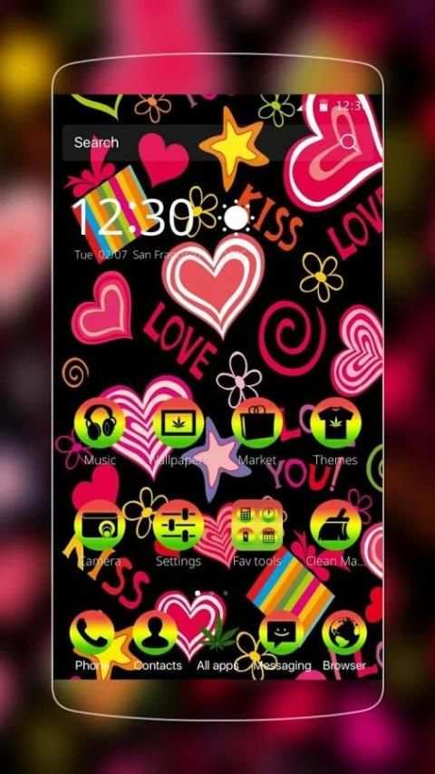 Pink Hearts Theme screenshot 3